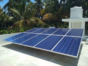 Lắp đặt điện năng lượng mặt trời áp mái hòa lưới không lưu trữ hệ 3kw